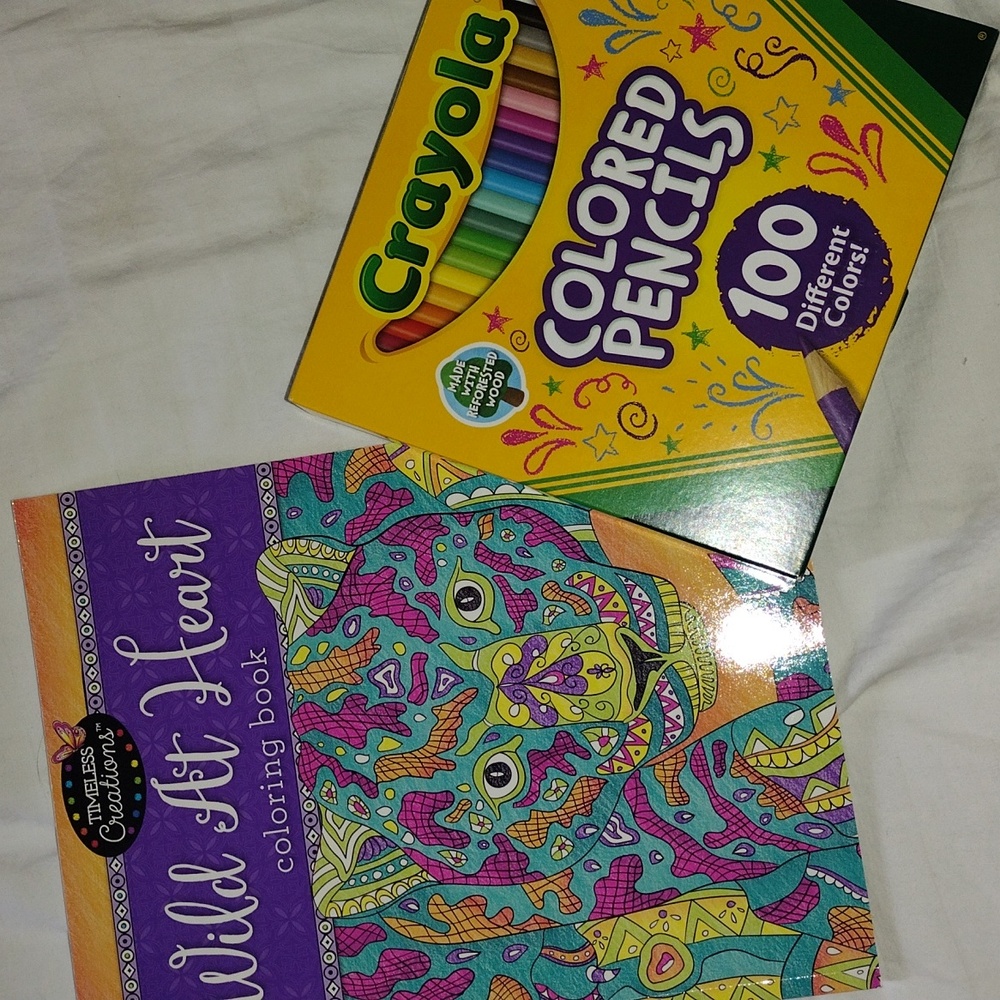 Coloring Book & Colored Pencils
